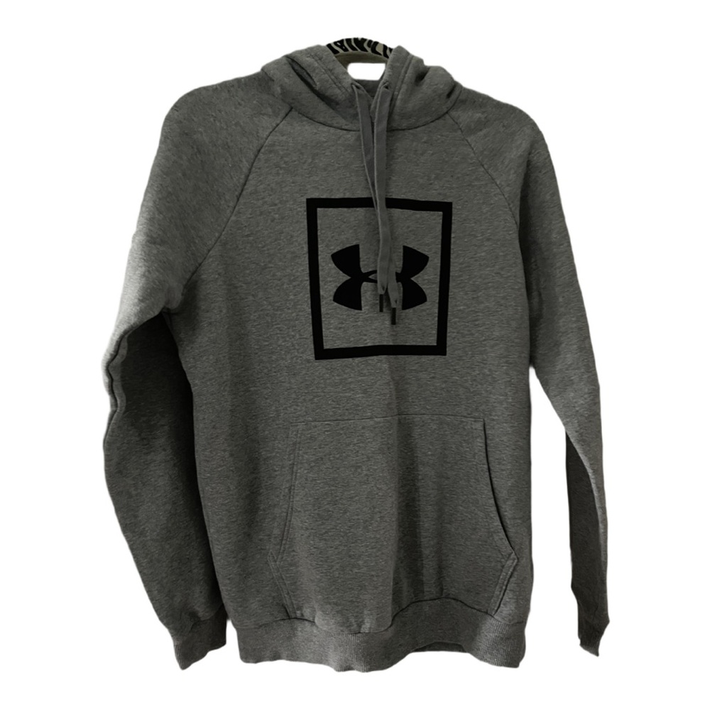 (2/10$) Under Armour Gray Medium Men's Hoodie with Logo